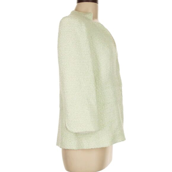 NEW Armani Collezioni Italian Size 50 Blazer Shimmer Textured Green Silver White - Picture 6 of 13